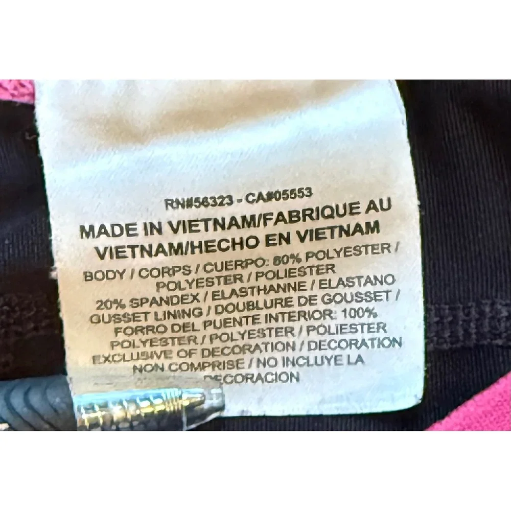 Nike Pro Dri-FIT Black Pink Crop Leggings Capri‎ Pants Womens XS